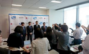 JR西日本とNOTEとバリューマネジメント3社合同記者発表
